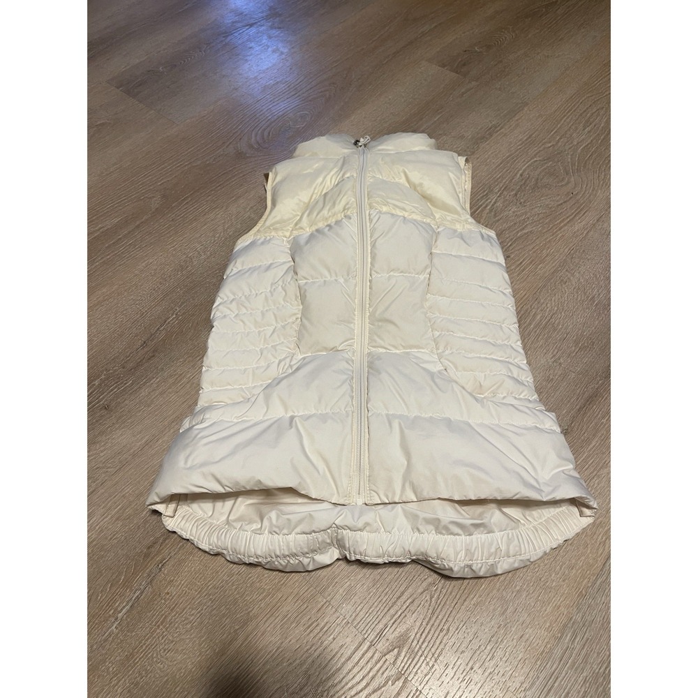 Lululemon Fluffin Awesome Down Puffer Vest Angel Wing White Cream Sz 4 Layer H53